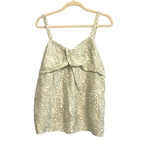 Simply Vera Vera Wang Mint Green Abstract Twist Front Cami Top Size L NWT